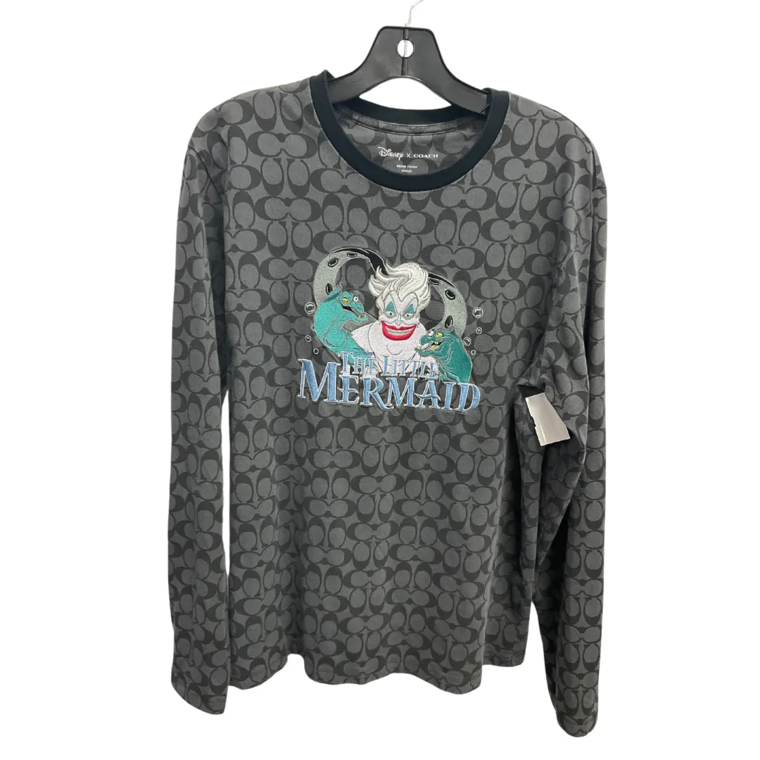 Athletic Sweatshirt Crewneck By Coach In Grey, Size: M HighCollar Style Sporty Jacket