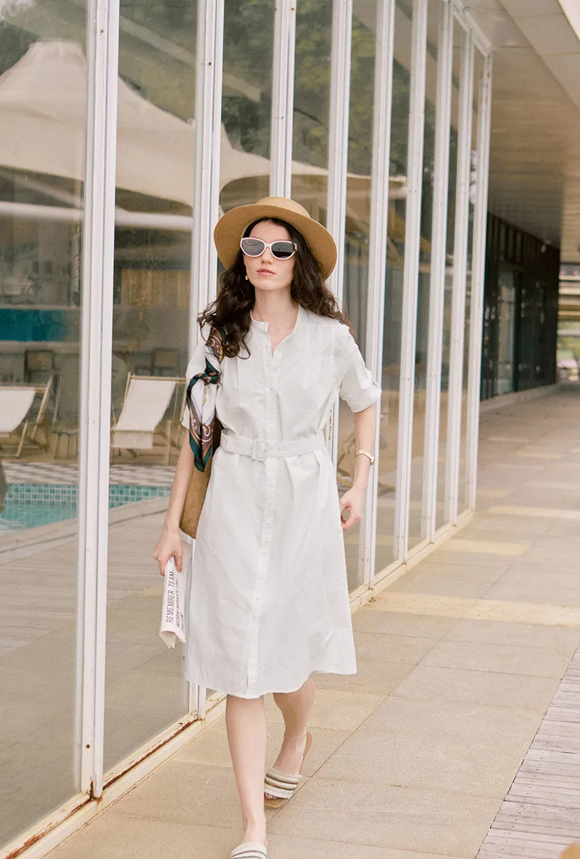 Soft Jacket Future Edge Miles Cotton Midi Dress - White