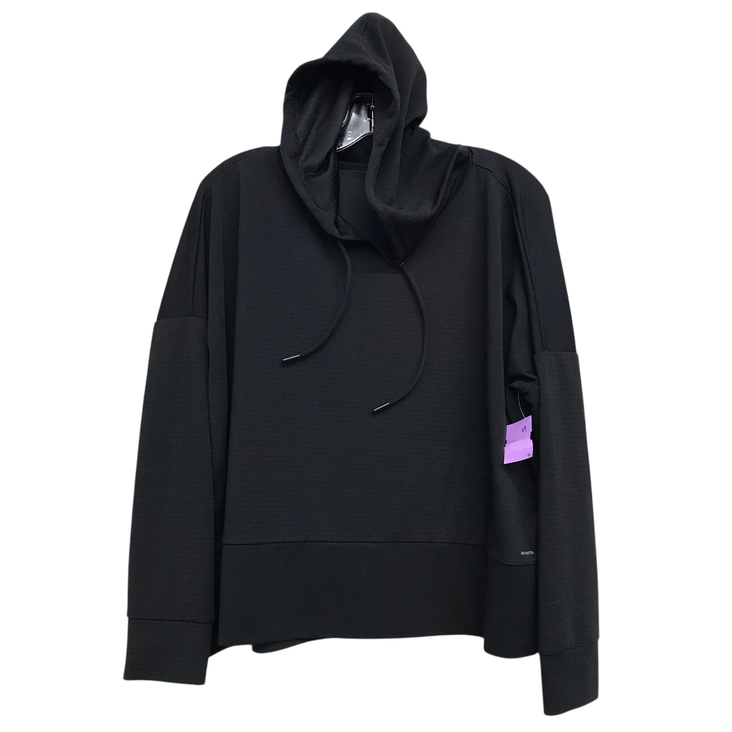 QuickDrying Design Edge Athletic Sweatshirt Hoodie By Mondetta In Black, Size:M