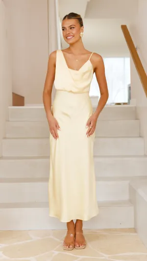 Audrey Maxi Dress - Yellow Orchid Glow