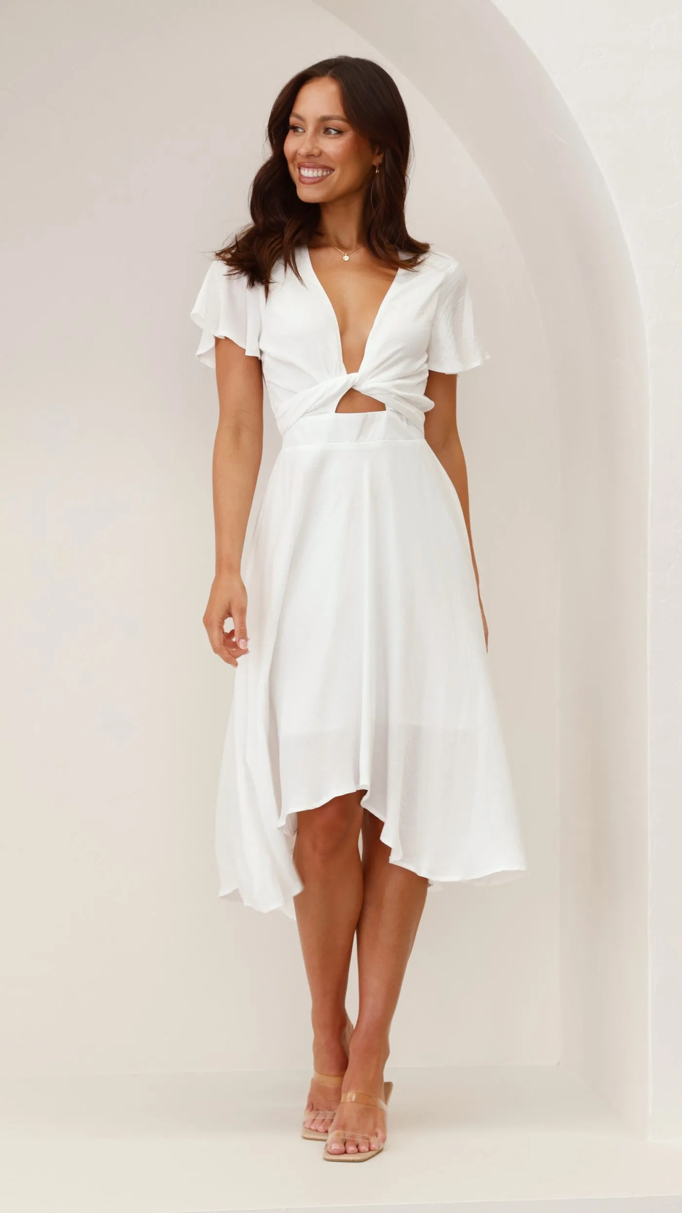 Flattering fit for all body types Sunny Daze Dress - White