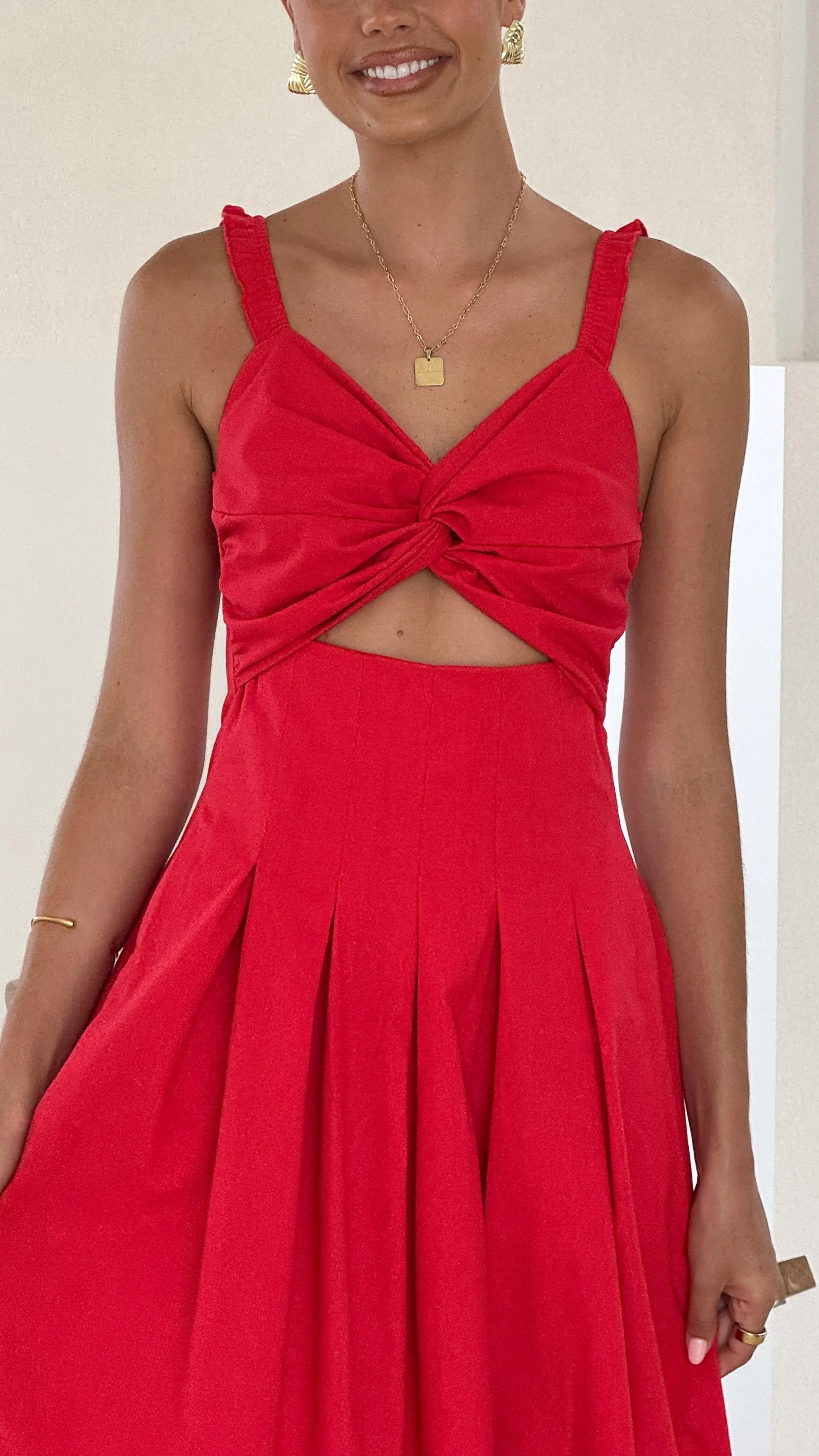Bryce Maxi Dress - Red Court Path Water Glow