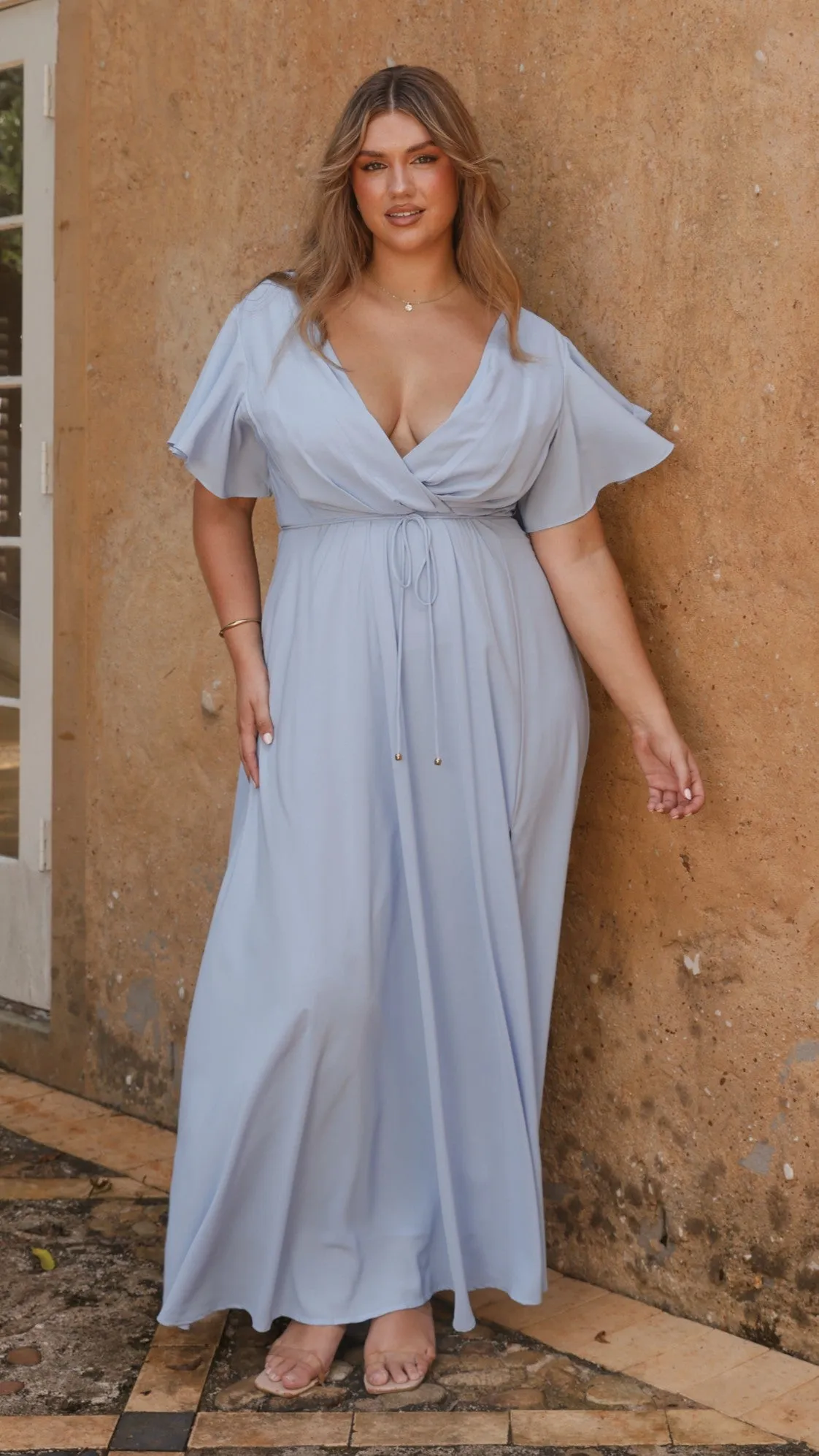 Charlize Maxi Dress - Blue Park Date