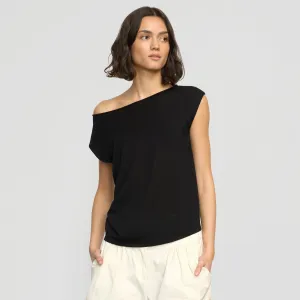 Colorfast Technology Hanna Off-Shoulder Tencel-Wool Top