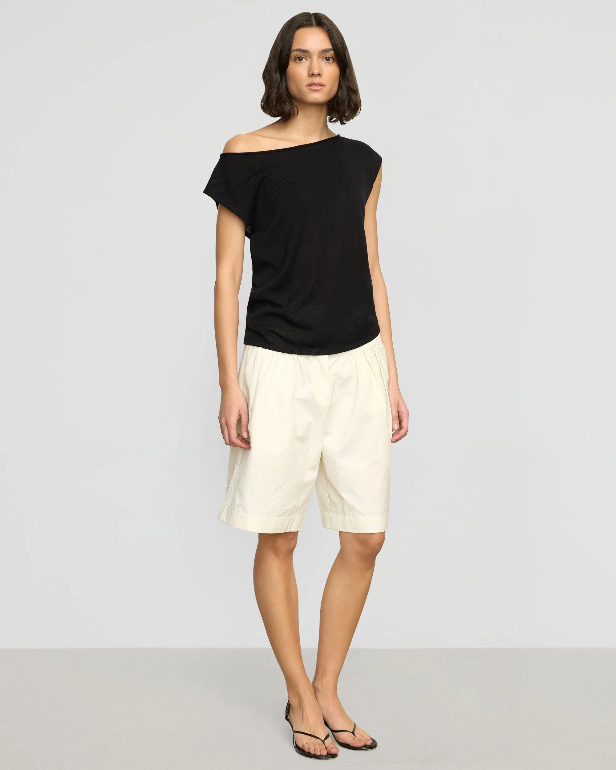 Hanna Off-Shoulder Tencel-Wool Top Winter Perfection