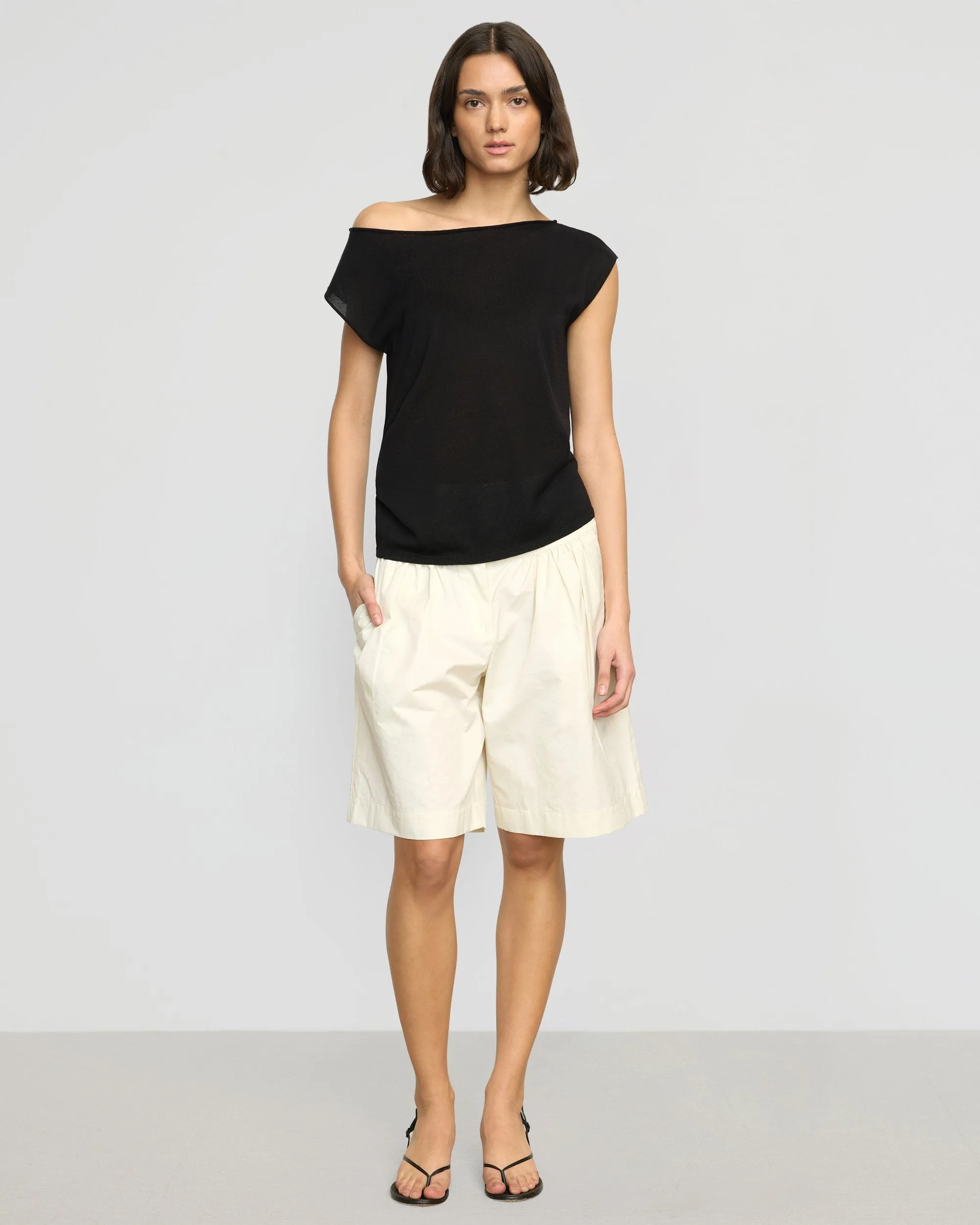 Hanna Off-Shoulder Tencel-Wool Top Snuggly Pieces