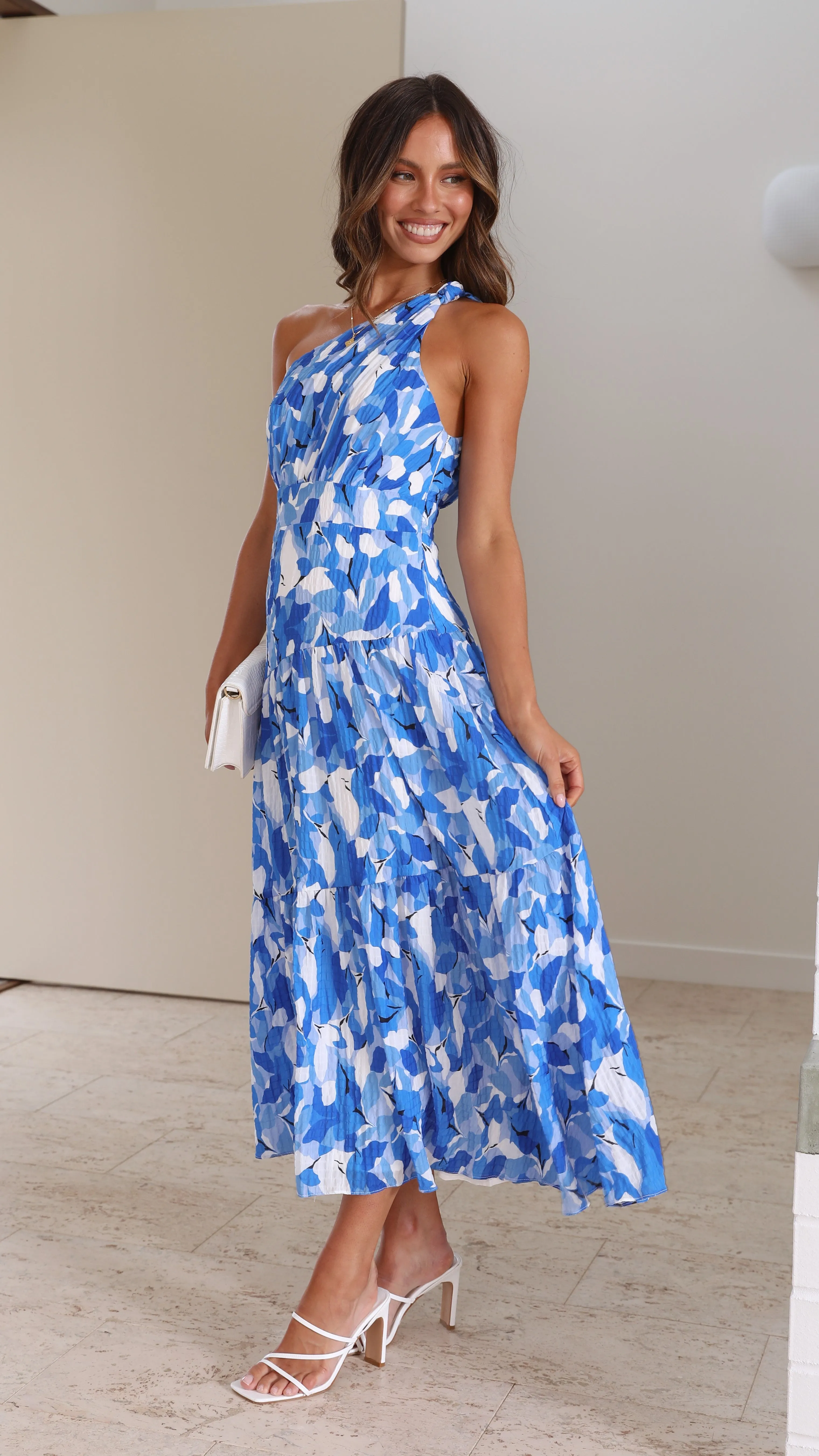 Jayma Maxi Dress - Blue Floral Bride Maid