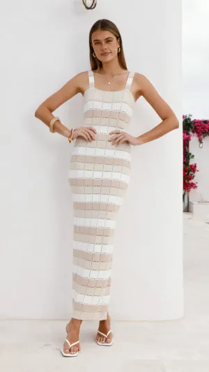 Mikayla Maxi Dress - Beige Cool Air