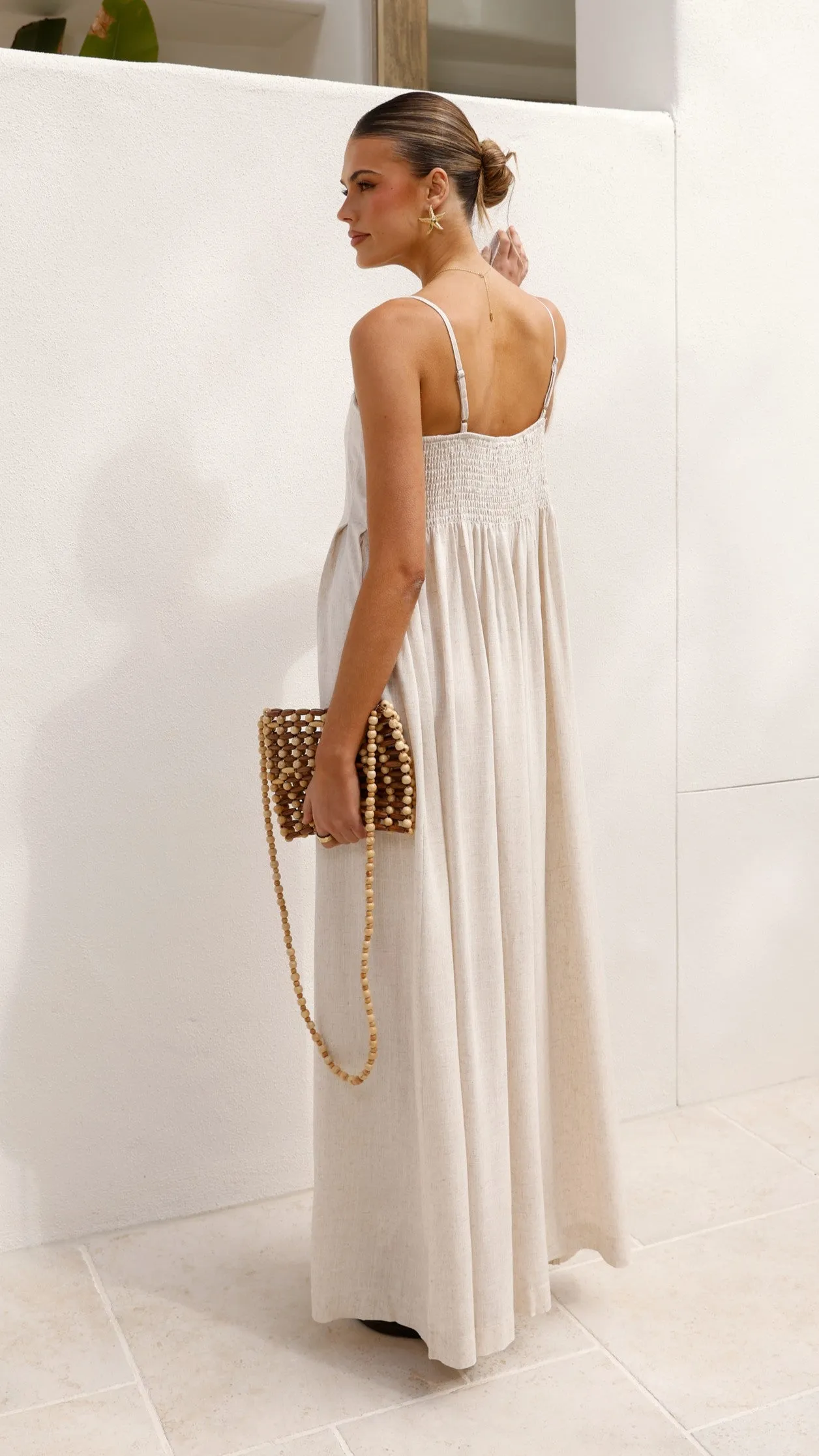 Pippy Maxi Dress - Natural Sun Kiss Tile Glow
