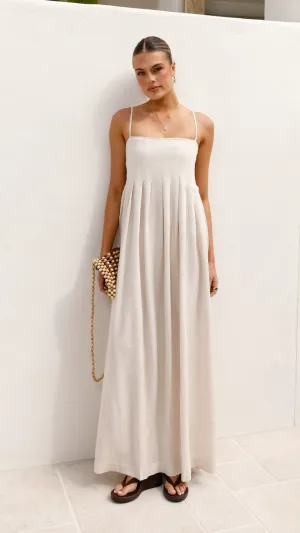 Petal Rain Pippy Maxi Dress - Natural