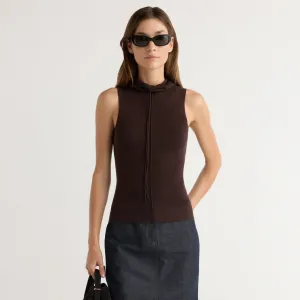Comfort Knitwear Tammy Cinched-Neck Tencel-Blend Top