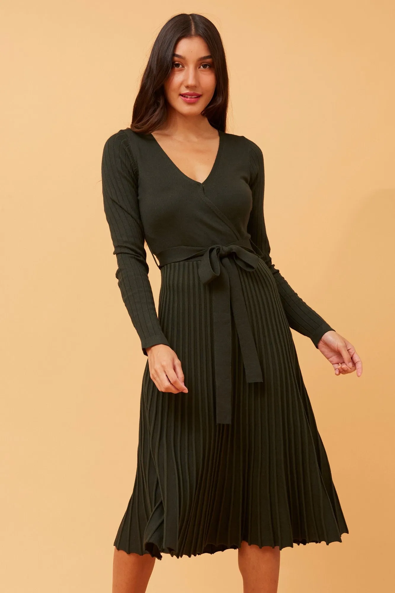 Body Loving SANA PLEATED KNIT DRESS
