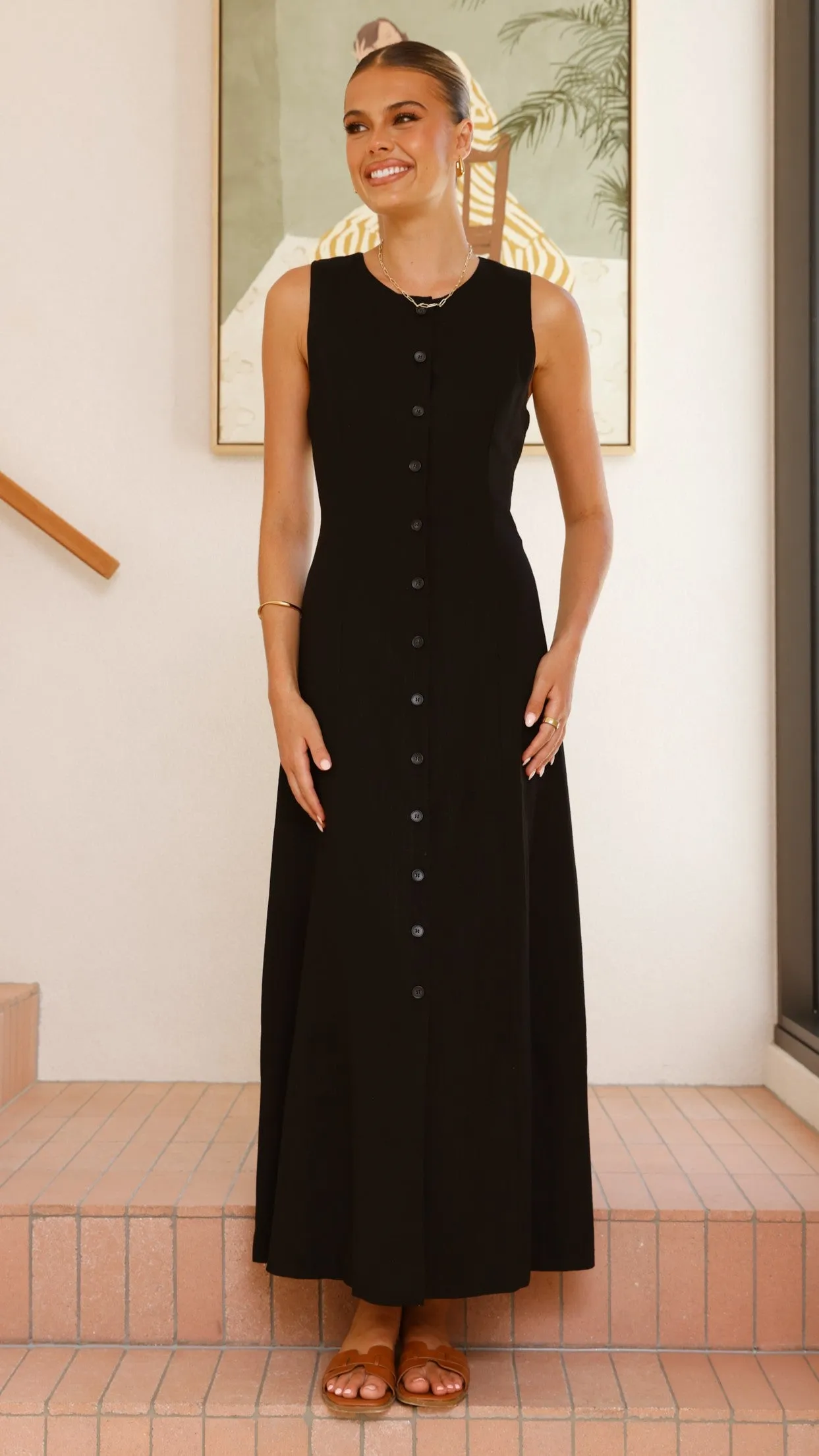 With its relaxed fit this dress is perfect for both casual and formal settings Lina Maxi Dress - Black