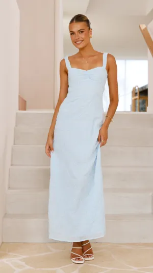 Autumn Tone Gianna Maxi Dress - Blue Lace