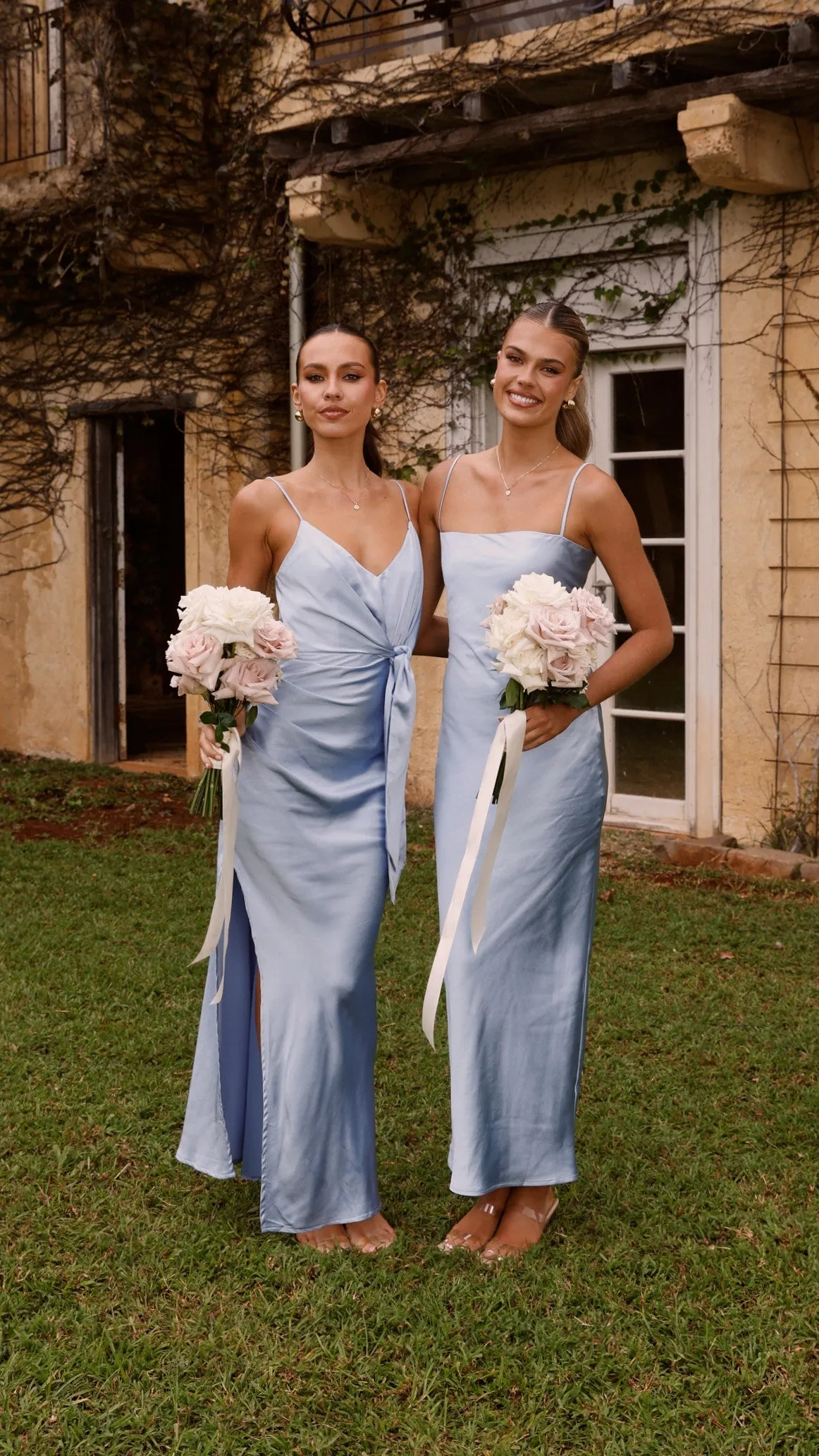 Frill Edge Breezy resort wear Keira Maxi Dress - Baby Blue