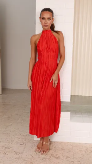 Gala Mood Cap Sleeve Frances Maxi Dress - Blood Orange