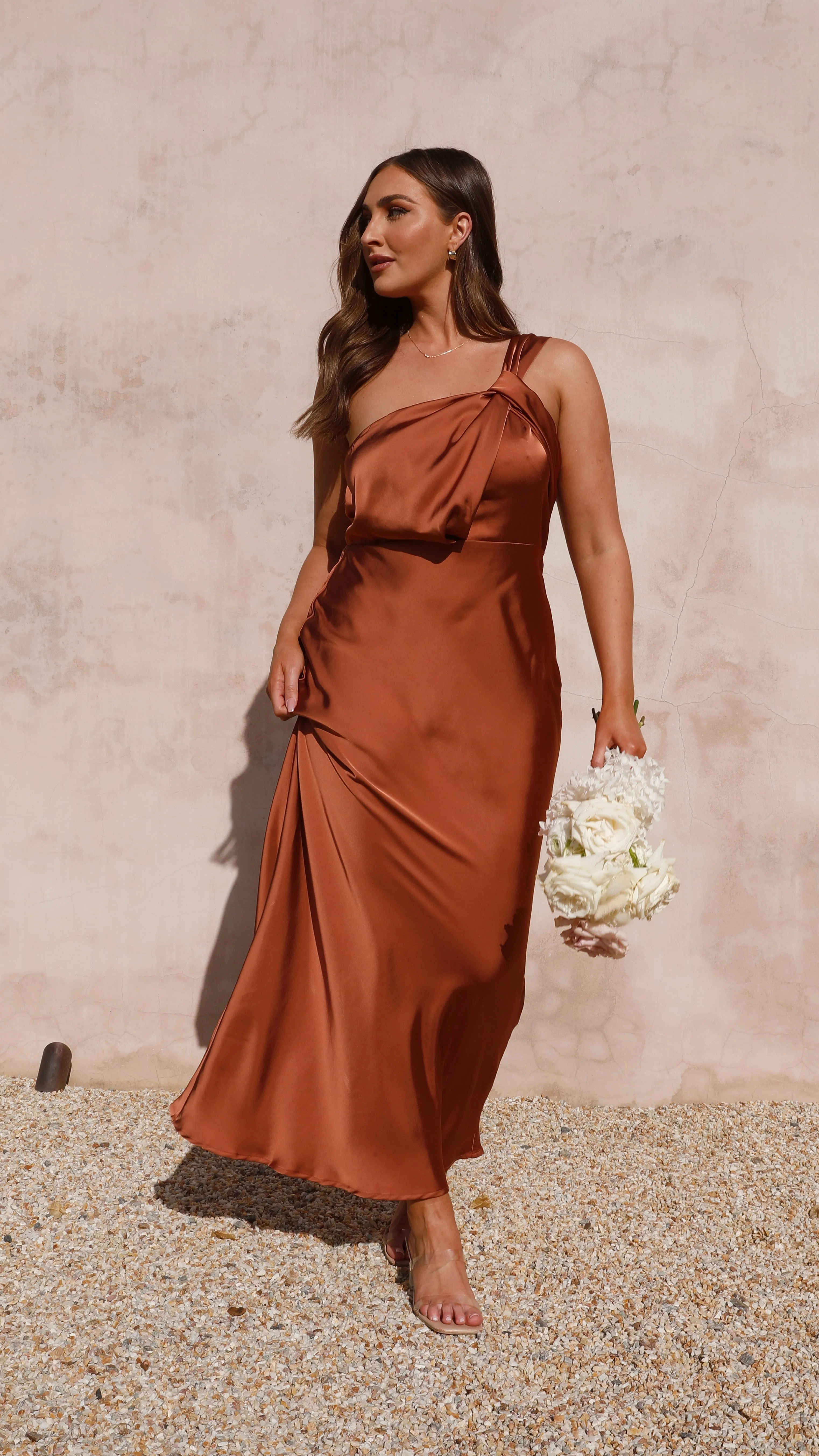 Greta Maxi Dress - Copper Jade Glow