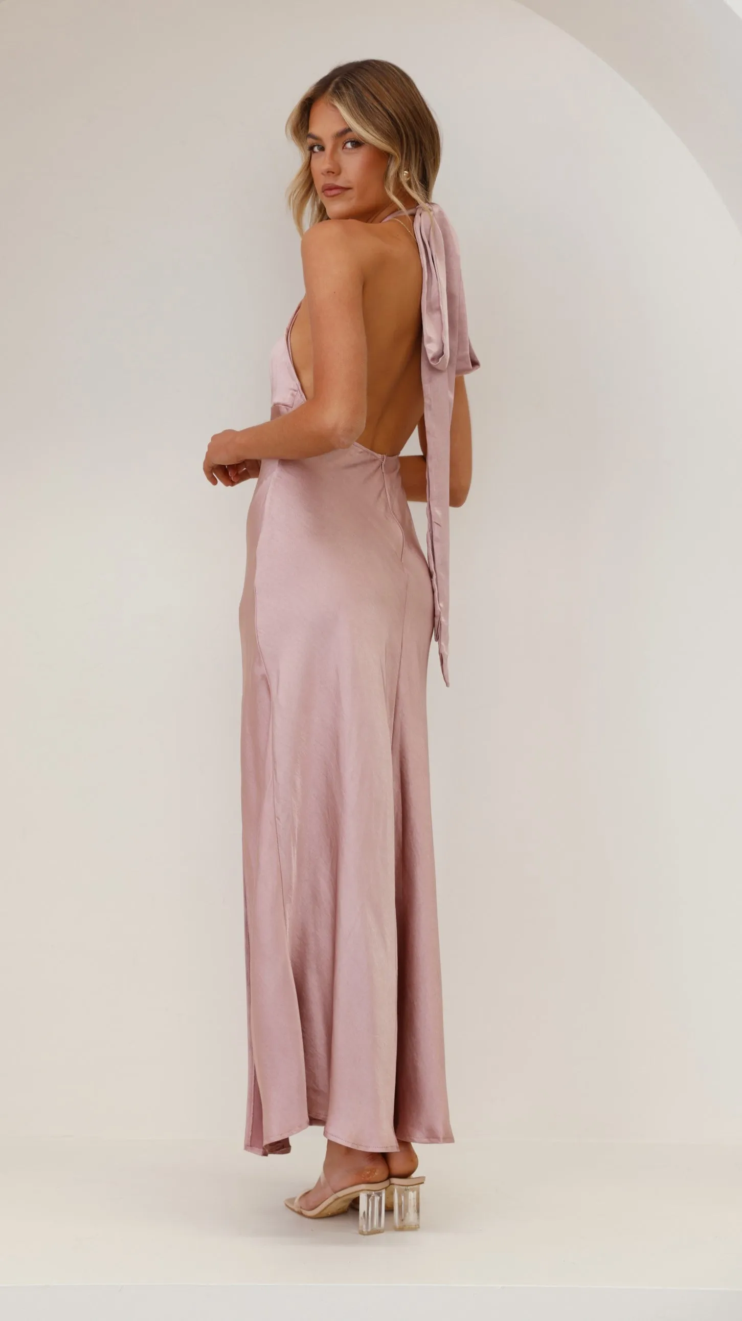 Print Art Amalia Maxi Dress - Dusty Pink