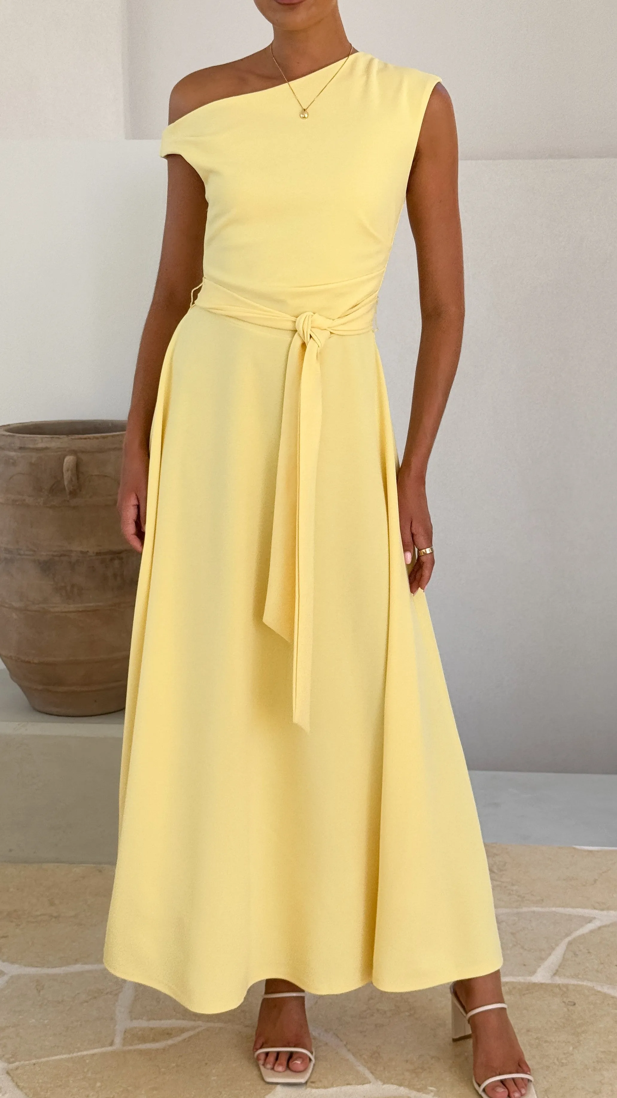 Shell Beach Bloom Arch Gemma Maxi Dress - Baby Yellow