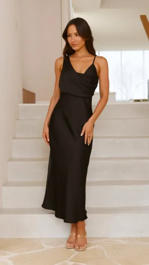 Audrey Maxi Dress - Black Desert Air Copper Glow