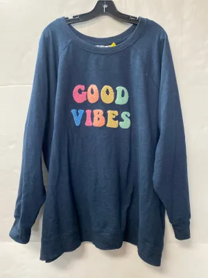 Snow Core SweatAbsorbentLining Sweatshirt Crewneck By Wildfox In Blue, Size: Xxl