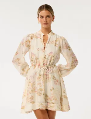 Rhys Petite Fluted Mini Dress Casual Glam