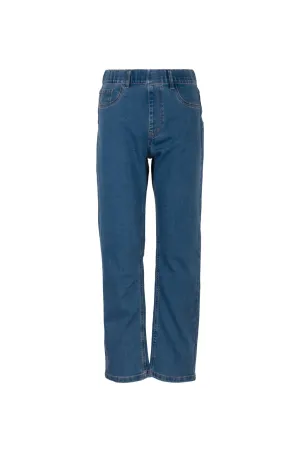 Seamless Waistband Finish Wonder Denim Short Jeans | MID INDIGO | 6622B1