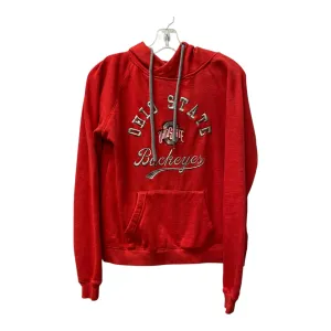 Stylish Bottom Athletic Sweatshirt Hoodie By Colosseum In Red, Size:S