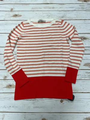 Relaxed Cut Sweatshirt Collar By Loft In Striped Pattern, Size: S