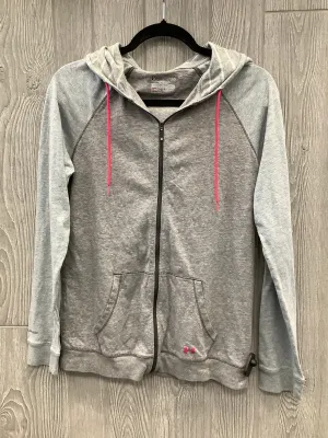 Street Style Athletic Sweatshirt Hoodie By Under Armour In Grey, Size: L