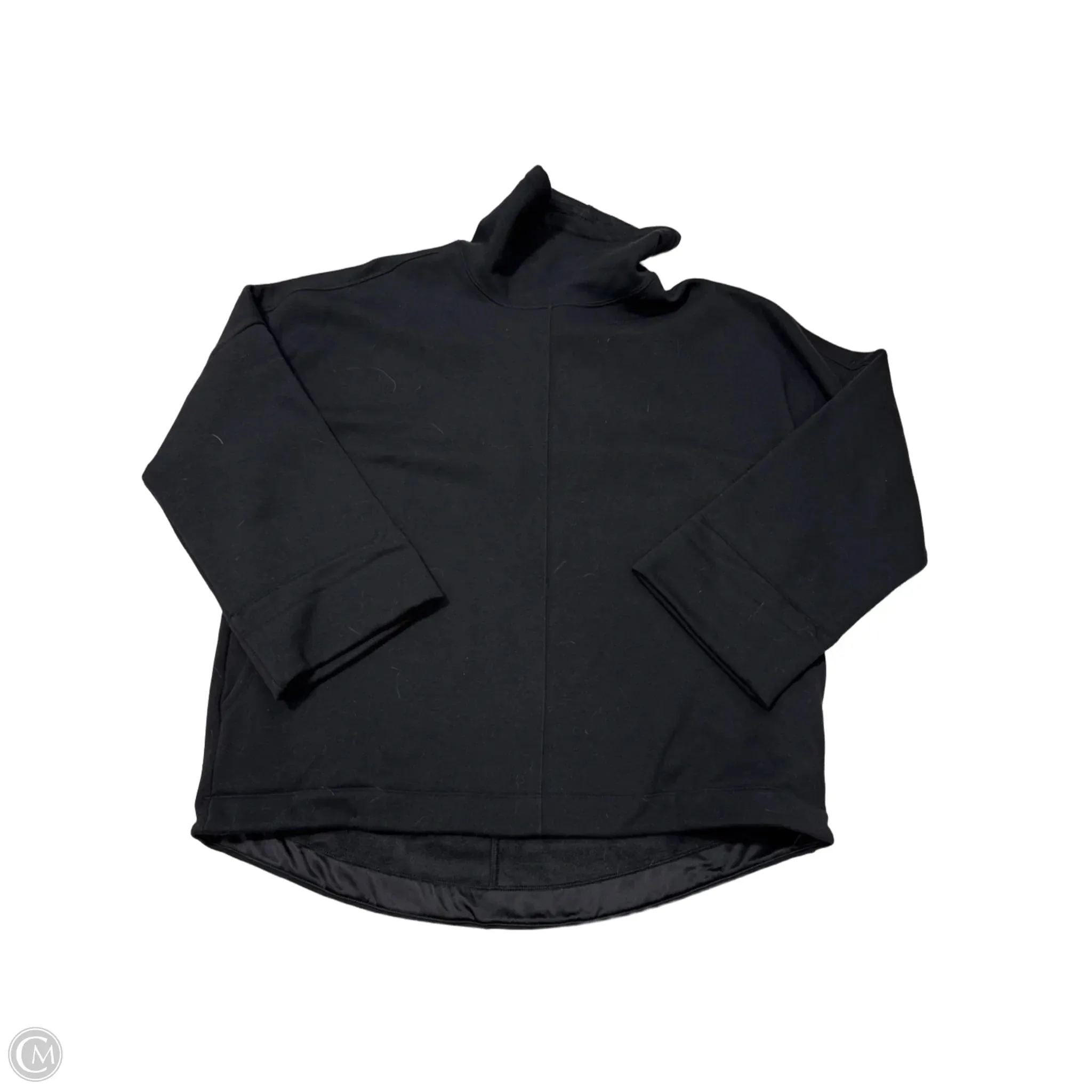 New! Athletic Sweatshirt Collar By Athleta In Black, Size: Xl Light Fabric FormFitting Cut