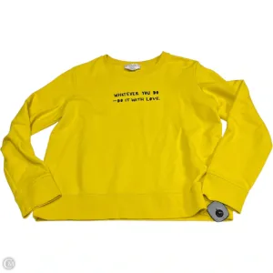StaticFree Lining Sophisticated Style Sweatshirt Designer By Kate Spade In Yellow, Size: M