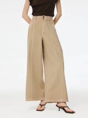Picnic Style Creative Look Minimalist Style Minimal Edge Denim Women Wide Leg Straight Jeans