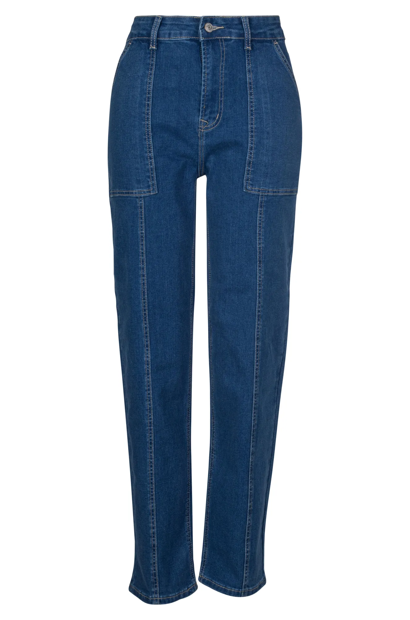 Outdoor Enthusiast Sunny Vibes Teen Outfit Casual Element Straight leg Wonder Denim Jeans | MID INDIGO | 6623A1