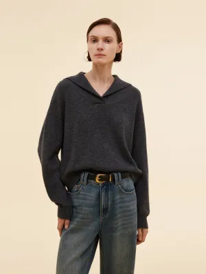 Fade Resistant Dye Cashmere Wool Blend Women Sweater