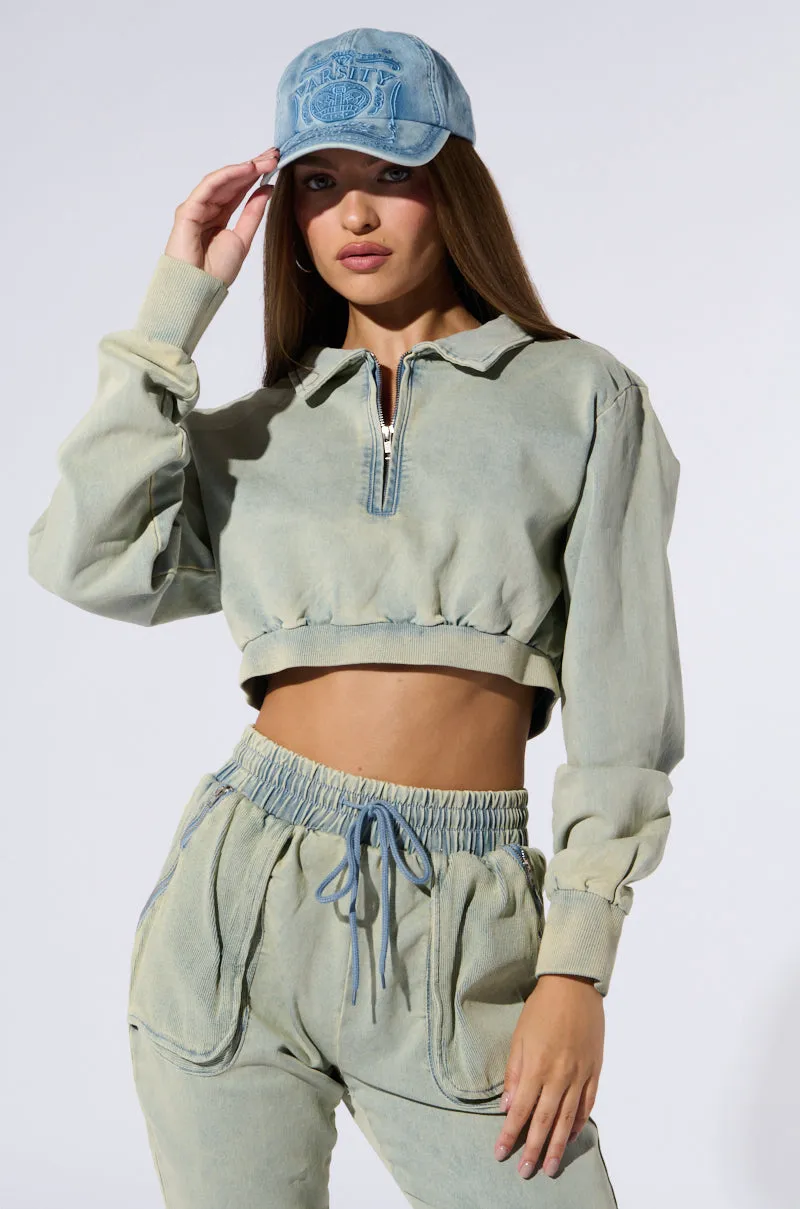SOCIAL STATUS PULLOVER DENIM SWEATSHIRT Light Jacket Daily Relaxed