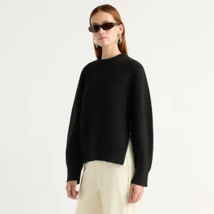 Tate Organic Cotton Side-Zip Sweater Relaxed Fit Layered Thermal Core