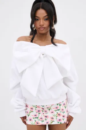 THE BEST BOW SWEATER Modern Bold Front Pocket