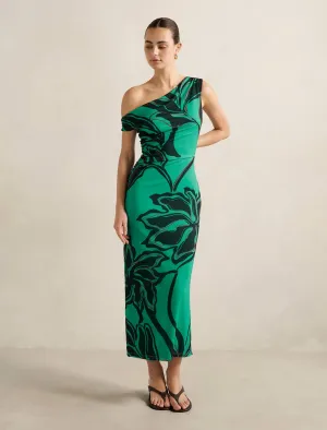 Petite Style Body Loving Gisella Tipped Mesh Midi Dress