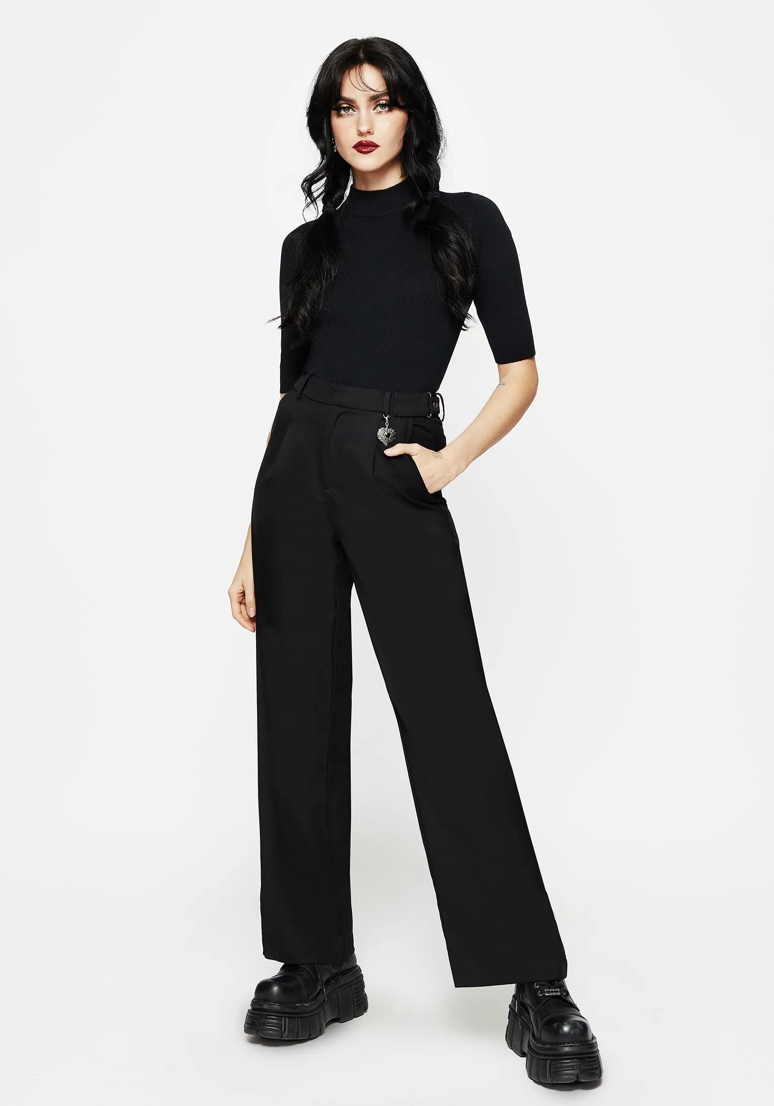 Porcia Wide Leg Tailored Trousers Water resistant coating