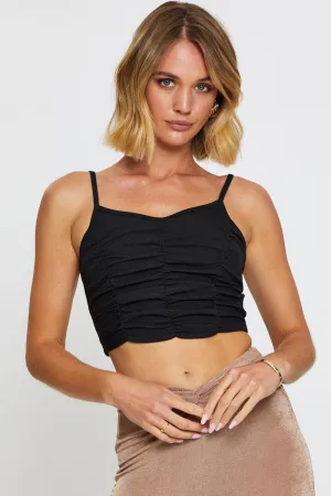 Casual Chic Black Crop Top