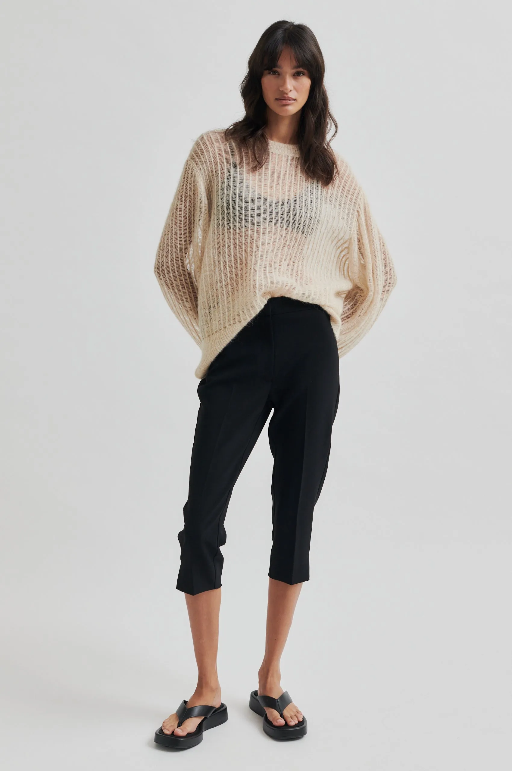 SustainableBlend Smart Look Capris Trousers