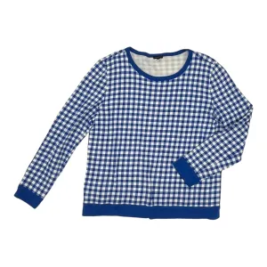 Stylish Look Star Light Sweatshirt Crewneck By Talbots In Blue & White, Size:L
