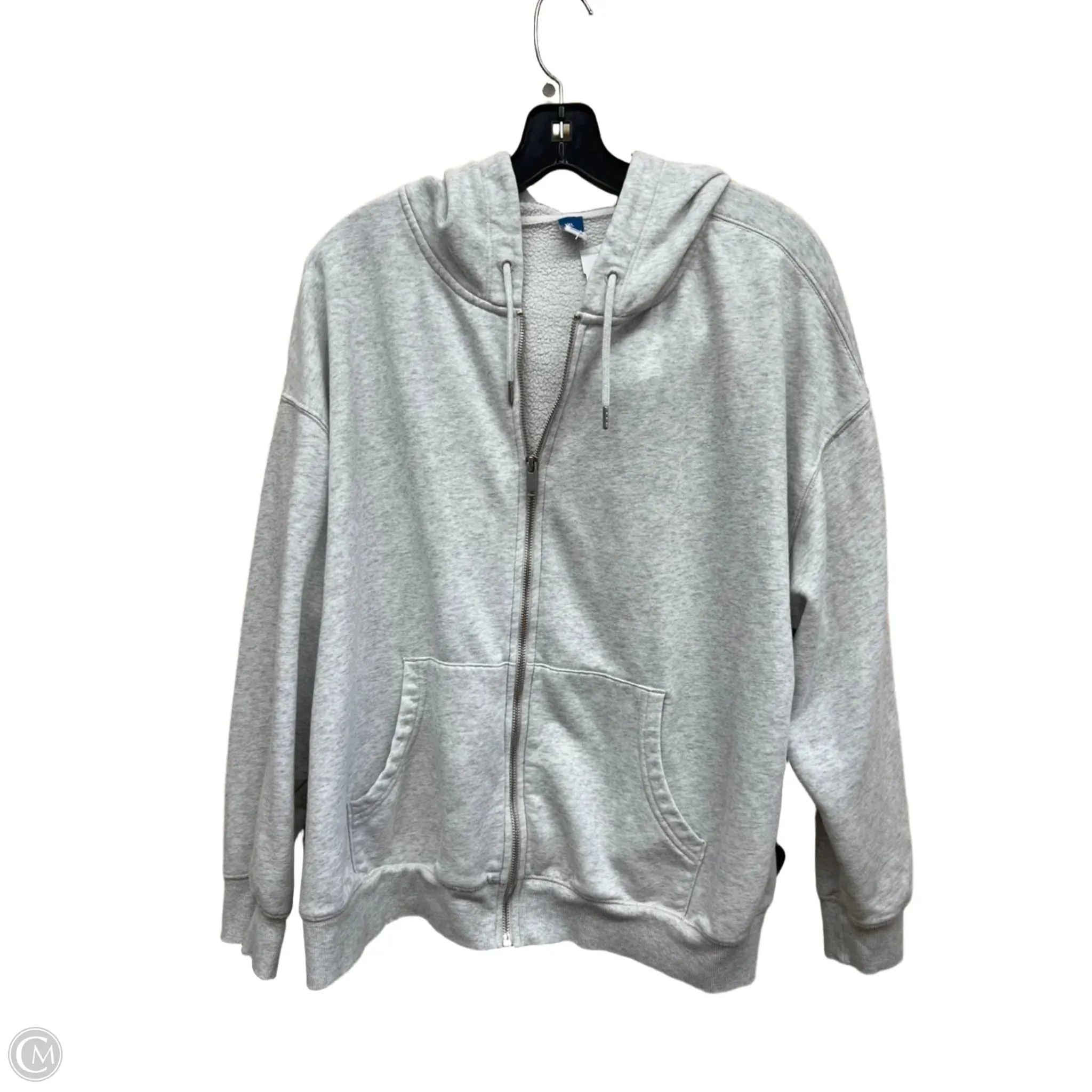 Sweatshirt Hoodie By Old Navy In Grey, Size: Xl Heavy Silk