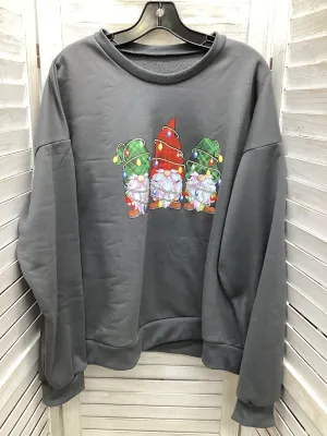 Sweatshirt Crewneck By Clothes Mentor In Grey, Size: Xl Cozy Cardigan