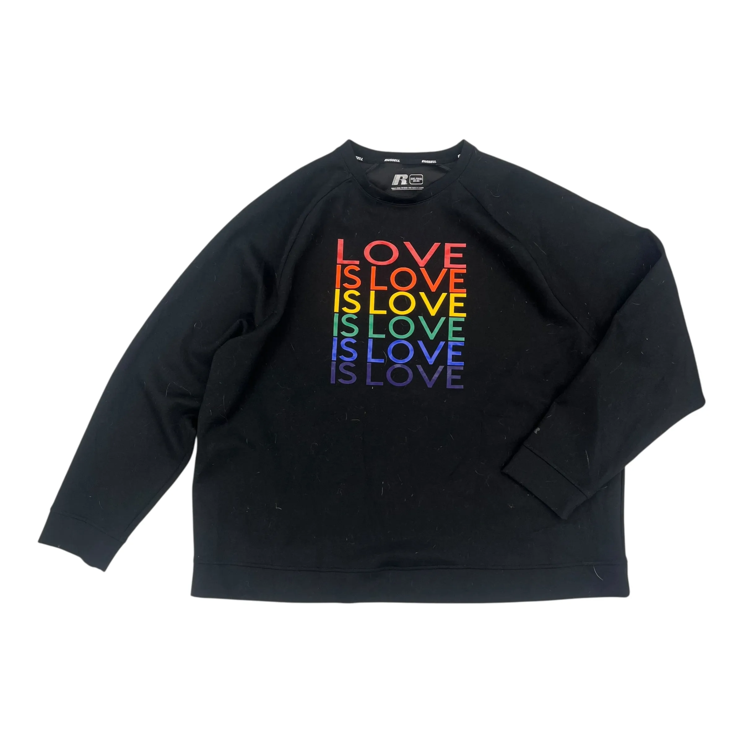 Trust Glow Sweatshirt Crewneck By Russel Athletic In Black, Size:3X