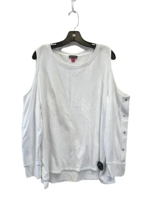 Gloss Fit Day Off Sweatshirt Crewneck By Vince Camuto In White, Size: Xxl