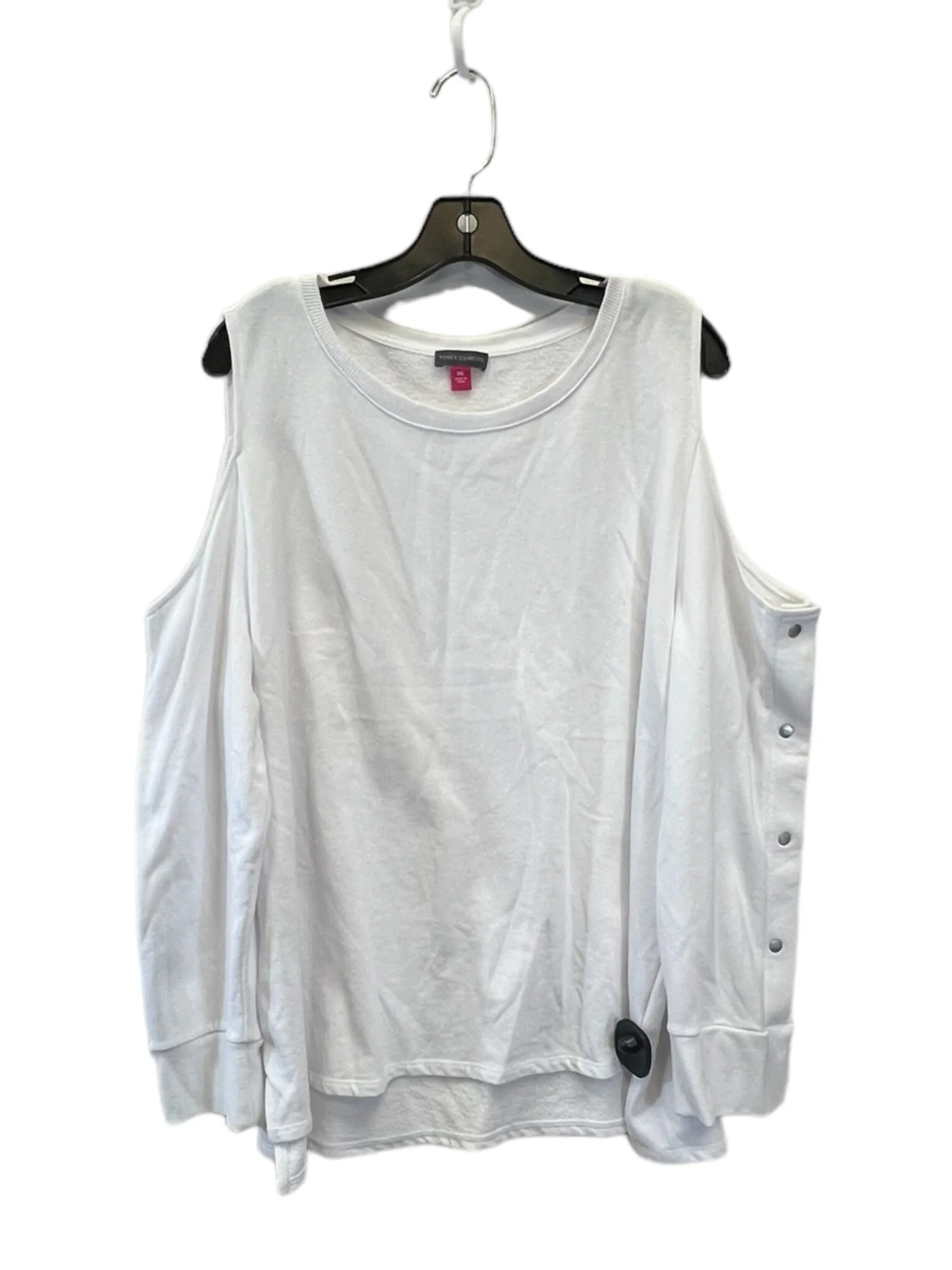 Gloss Fit Day Off Sweatshirt Crewneck By Vince Camuto In White, Size: Xxl