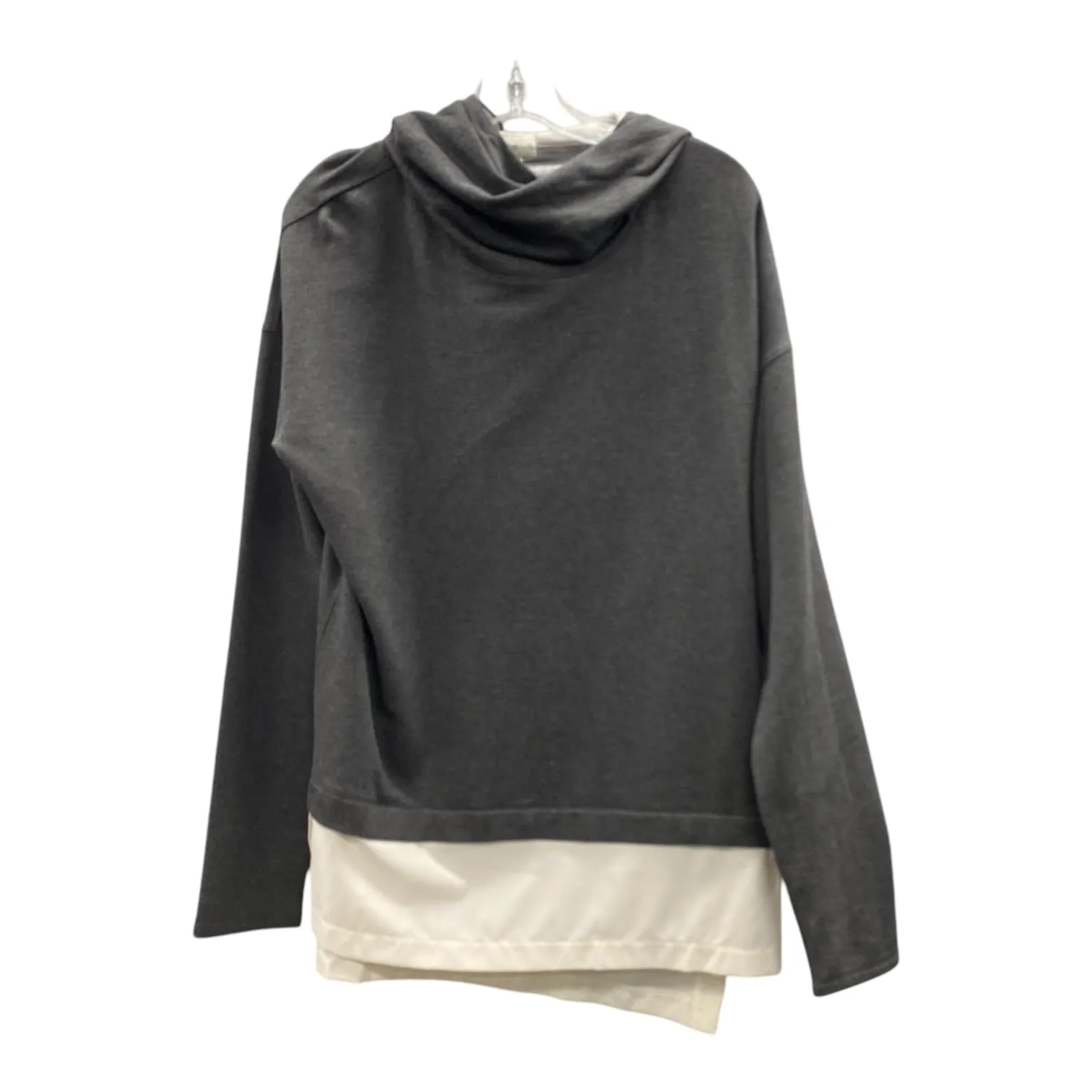 Calm Ease Athletic Sweatshirt Hoodie By Calia In Grey & White, Size:Xl