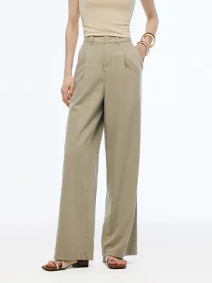 Denim High-Waisted Women Straight Palazzo Jeans Outfit Plan